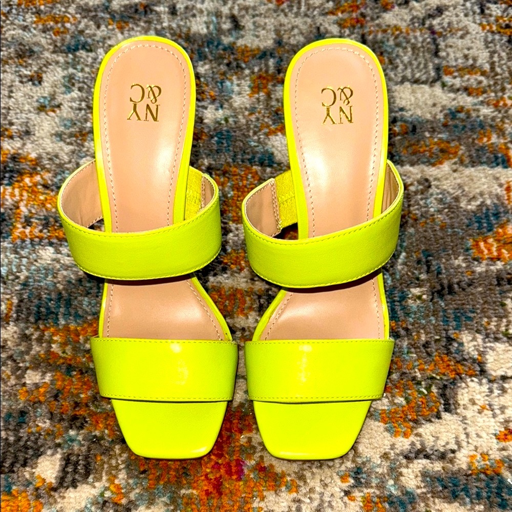 New York & Company Women's Lime Green Sandals